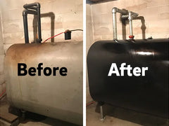Oil tank replacement installation install oil tank removal from basement Oil tank pump out Ontario Canada